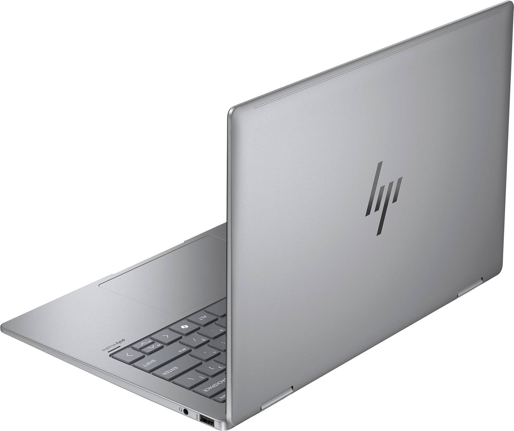 Alt View 3. HP - Envy 2-in-1 14" Wide Ultra XGA Touch-Screen Laptop - Intel Core Ultra 7 - 16GB Memory - 1TB SSD - Meteor Silver.