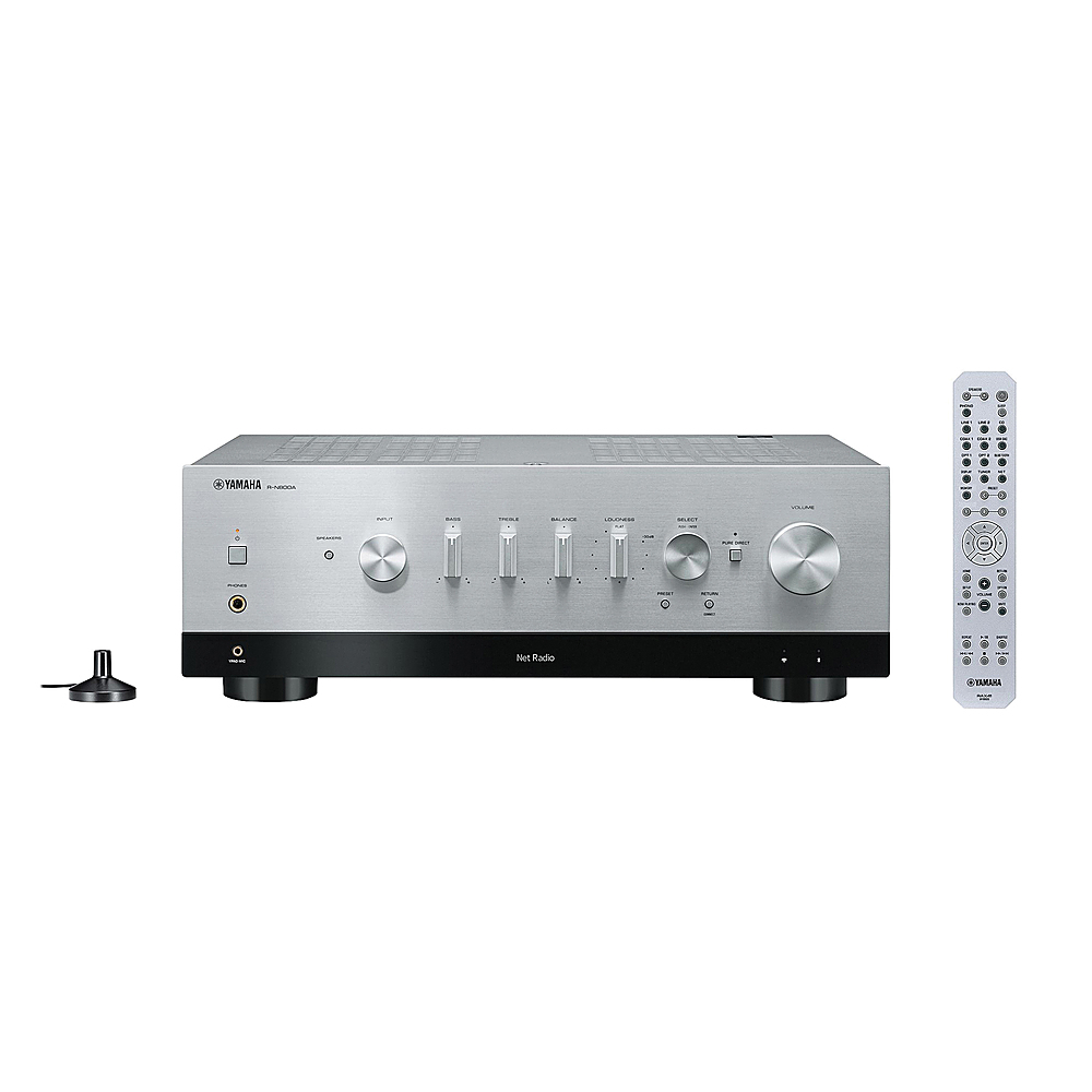 Bluetooth YAMRN800ASL Buy Yamaha 2.0-Channel Silver 240-Watt-Continuous-Power R-N800A Receiver with - Network Stereo Best Remote,