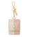 Front. Anne Klein - Faux Leather Keychain Case for Apple AirPods - Blush/Cream.