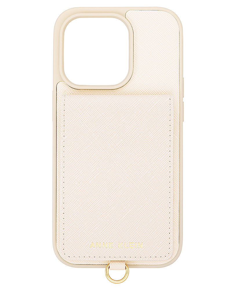 Anne Klein Saffiano Vegan Leather Case for Apple iPhone 14 Pro Ivory ...
