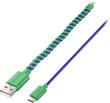 Modal - 4' Twist Micro USB Cable - Blue/Green - Larger Front
