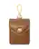 Front. Anne Klein - Faux Leather Case with Clip for Apple AirPods - Brown/Gold.