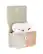 Angle. Anne Klein - Faux Leather Keychain Case for Apple AirPods Pro - Blush/Cream.