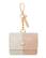 Front. Anne Klein - Faux Leather Keychain Case for Apple AirPods Pro - Blush/Cream.