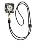 Front. Anne Klein - Vegan Leather Crossbody Cord for Apple iPhones - Black.