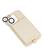 Angle. Anne Klein - Saffiano Vegan Leather Case for Apple iPhone 14/13 - Ivory/Gold.