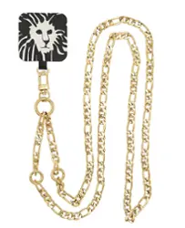 Anne Klein - Wome's Metal Crossbody Chain iPhone Chain Compatible with all iPhones Cellphones - Gold - Front_Zoom