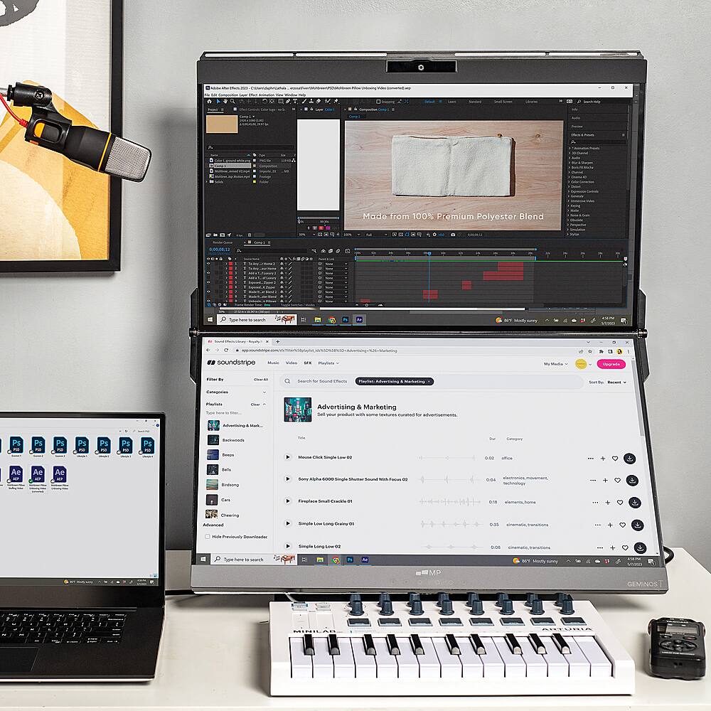 Alt View 15. Mobile Pixels - Geminos T FHD 24" LCD Monitor - Black.