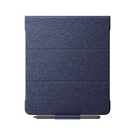 Amazon - Kindle Scribe Fabric Folio Cover with Magnetic Attach (for Kindle Scribe) - Deep Sea Blue - Front_Zoom
