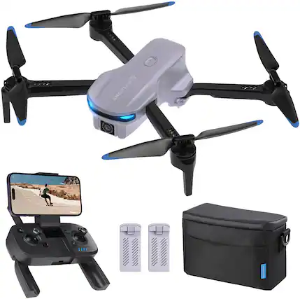 Front. Snaptain - E10 1080P Drone with Remote Controller - Gray.