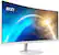 Angle. MSI - Pro MP341CQW 34" Curved UWQHD 100Hz 1ms FreeSync Monitor ,Built-in Speakers (DisplayPort, HDMI, ) - Matte White.