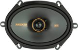 KICKER - KS Series 6" x 8" 2-Way Car Speakers with Polypropylene Cones (Pair) - Black - Front_Zoom