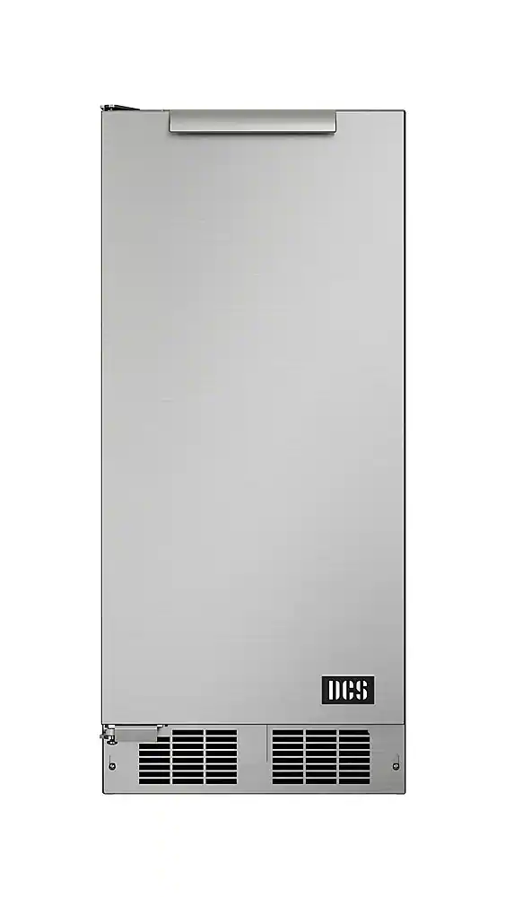 Front. DCS - 15 in Outdoor Ice Machine, Left Hinge - Stainless Steel.