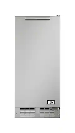 Front. DCS - 15 in Outdoor Ice Machine, Right Hinge - Stainless Steel.