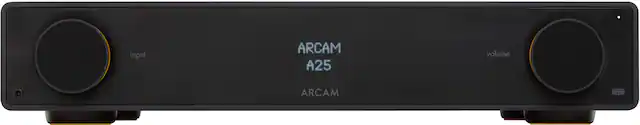 Front. Arcam - A25 100W Integrated Amplifier - Black.