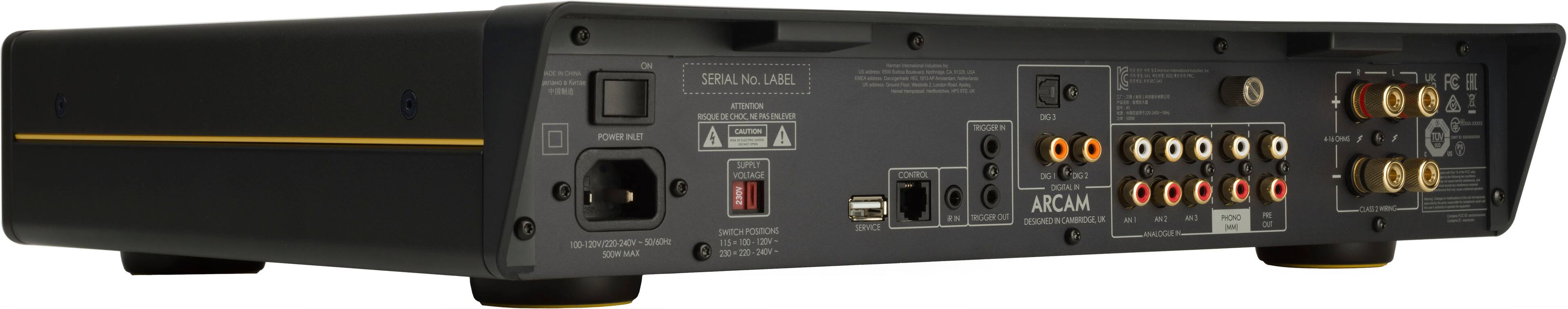 Alt View 11. Arcam - A5 50W Integrated Amplifier - Black.