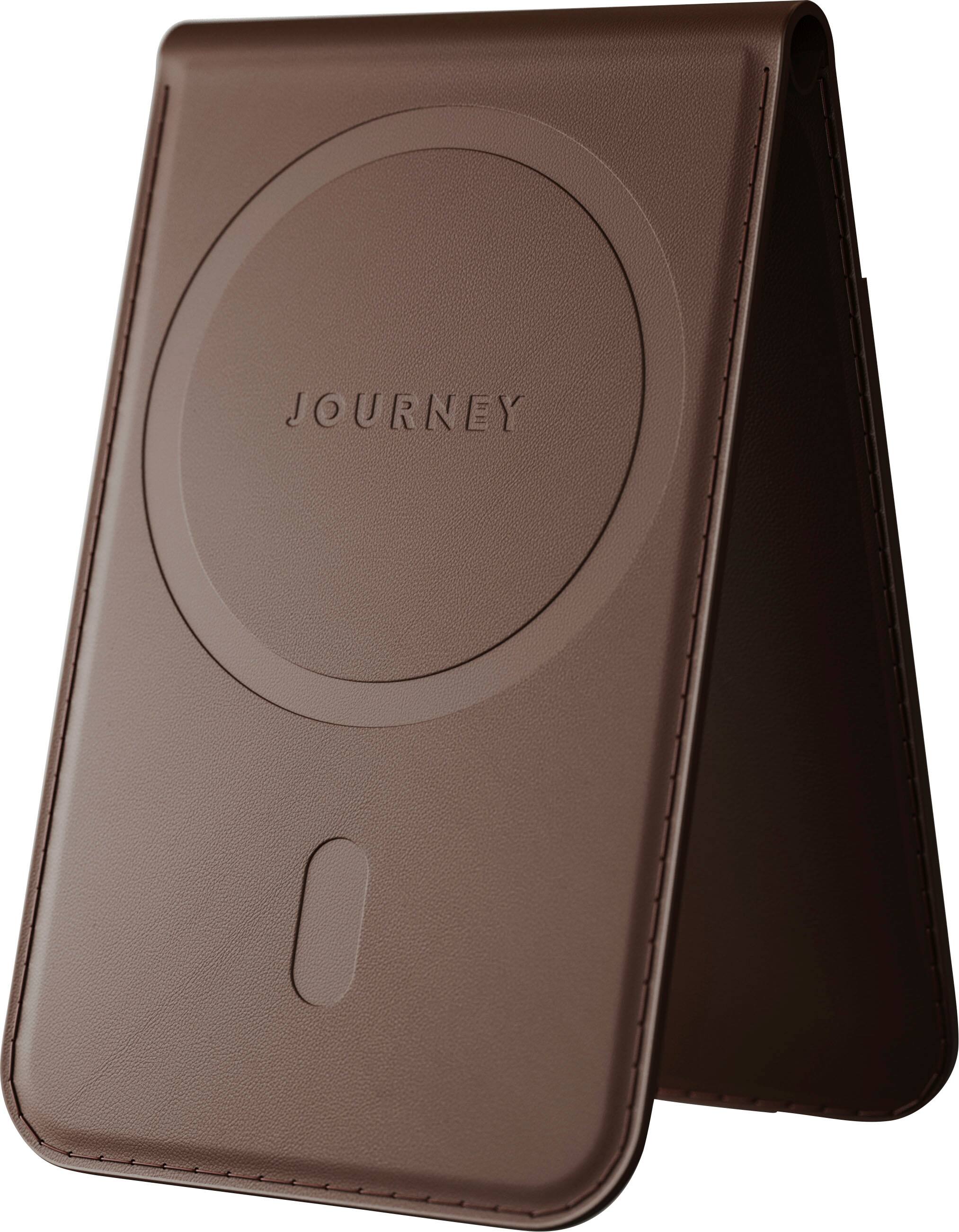Alt View 17. JOURNEY - EZMO MagSafe Wallet & Phone Stand - Dark Brown.
