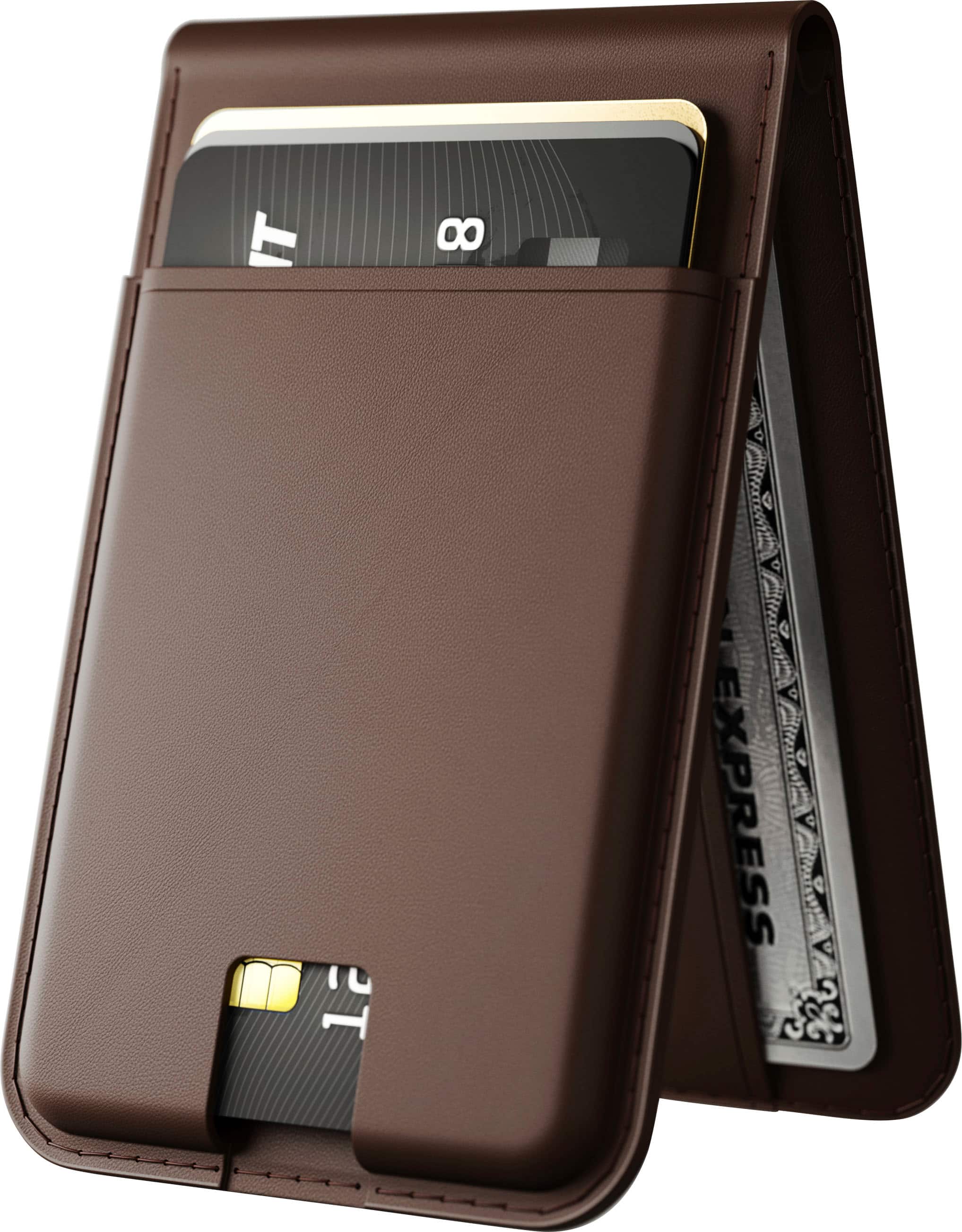 Alt View 18. JOURNEY - EZMO MagSafe Wallet & Phone Stand - Dark Brown.