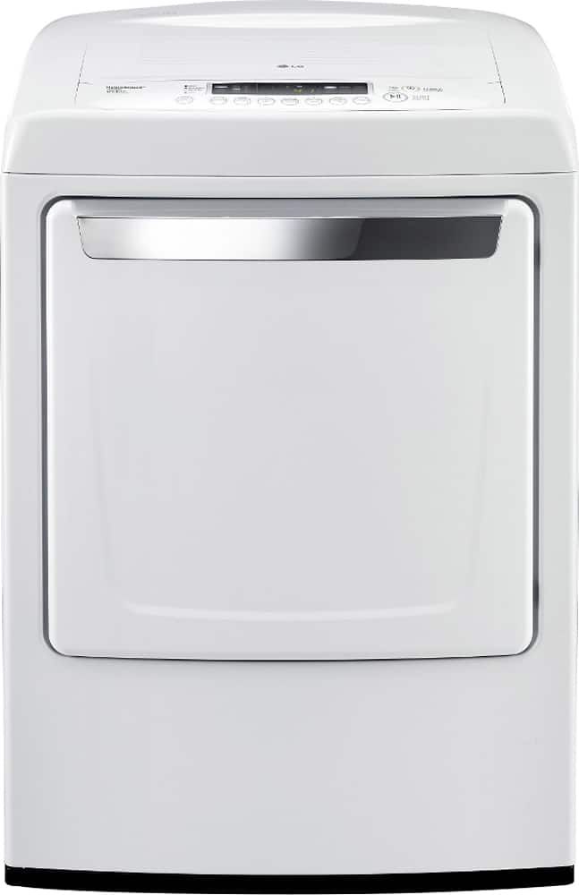 Front. LG - 7.3 Cu. Ft. 9-Cycle Gas Dryer - White.