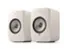 Left. KEF - LSXII LT Wireless Speakers (Pair) - Stone White.