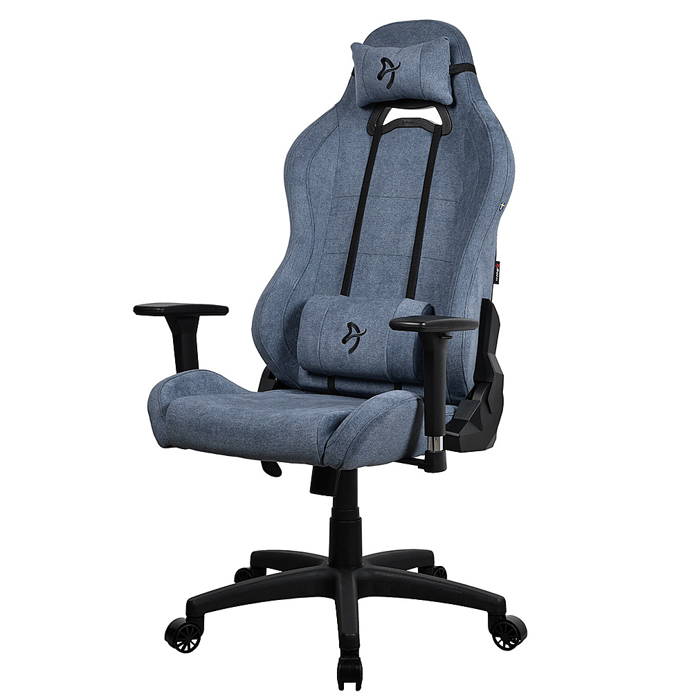 Left View: Arozzi - Torretta Soft Fabric Gaming Chair - Blue