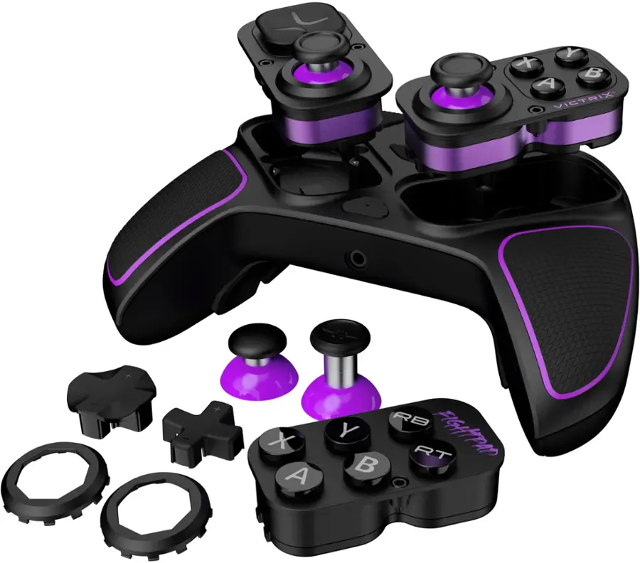 Y + B = VICTRIX + X
A = 00 RB Y FIGHTPAD RT