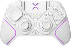 Front. PDP - Victrix Pro BFG Wireless Controller for PS5, PS4, and PC, Sony 3D Audio, Modular Buttons/Clutch Triggers/Joystick - White.