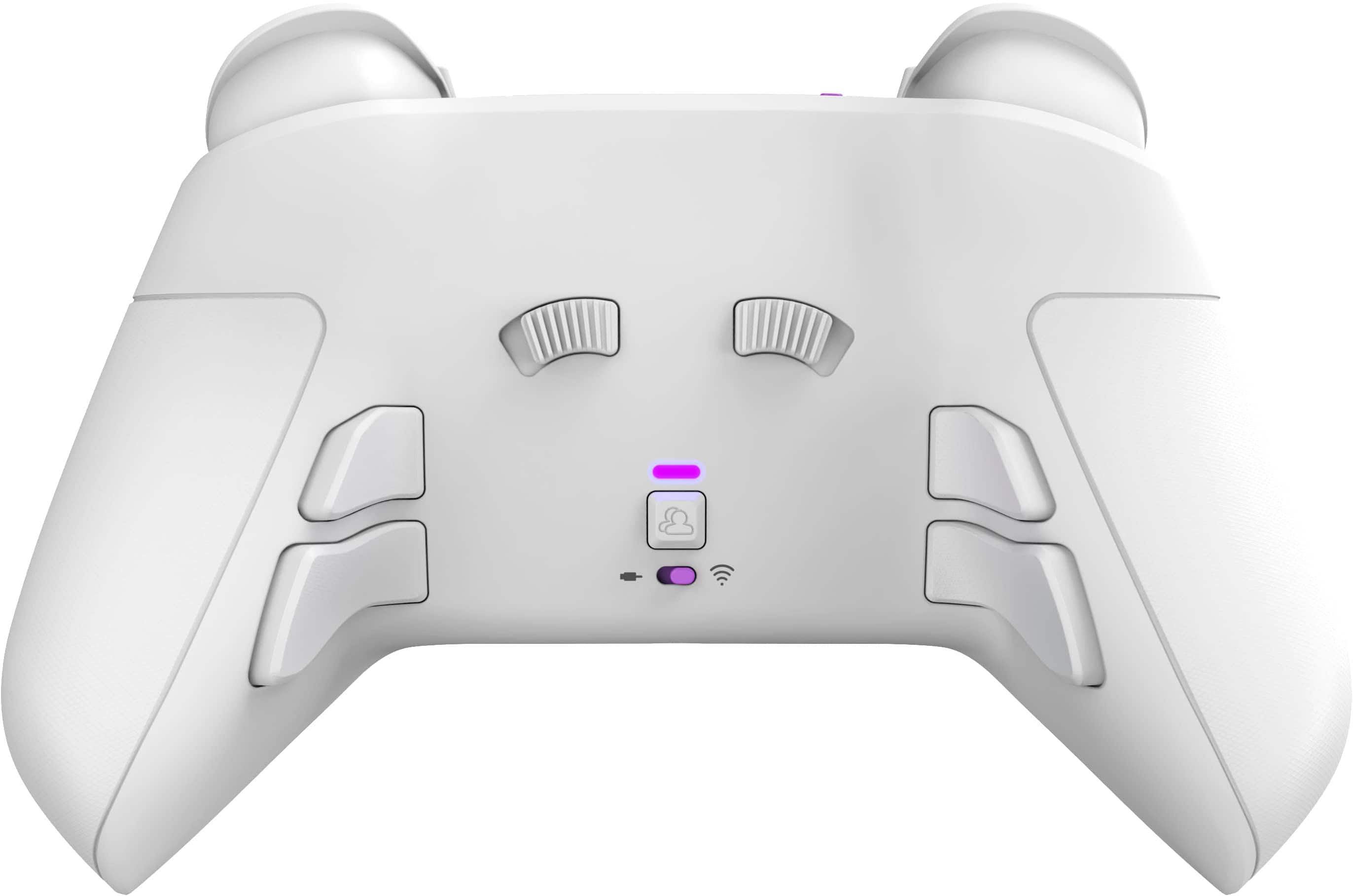 Alt View 21. PDP - Victrix Pro BFG Wireless Controller for PS5, PS4, and PC, Sony 3D Audio, Modular Buttons/Clutch Triggers/Joystick - White.
