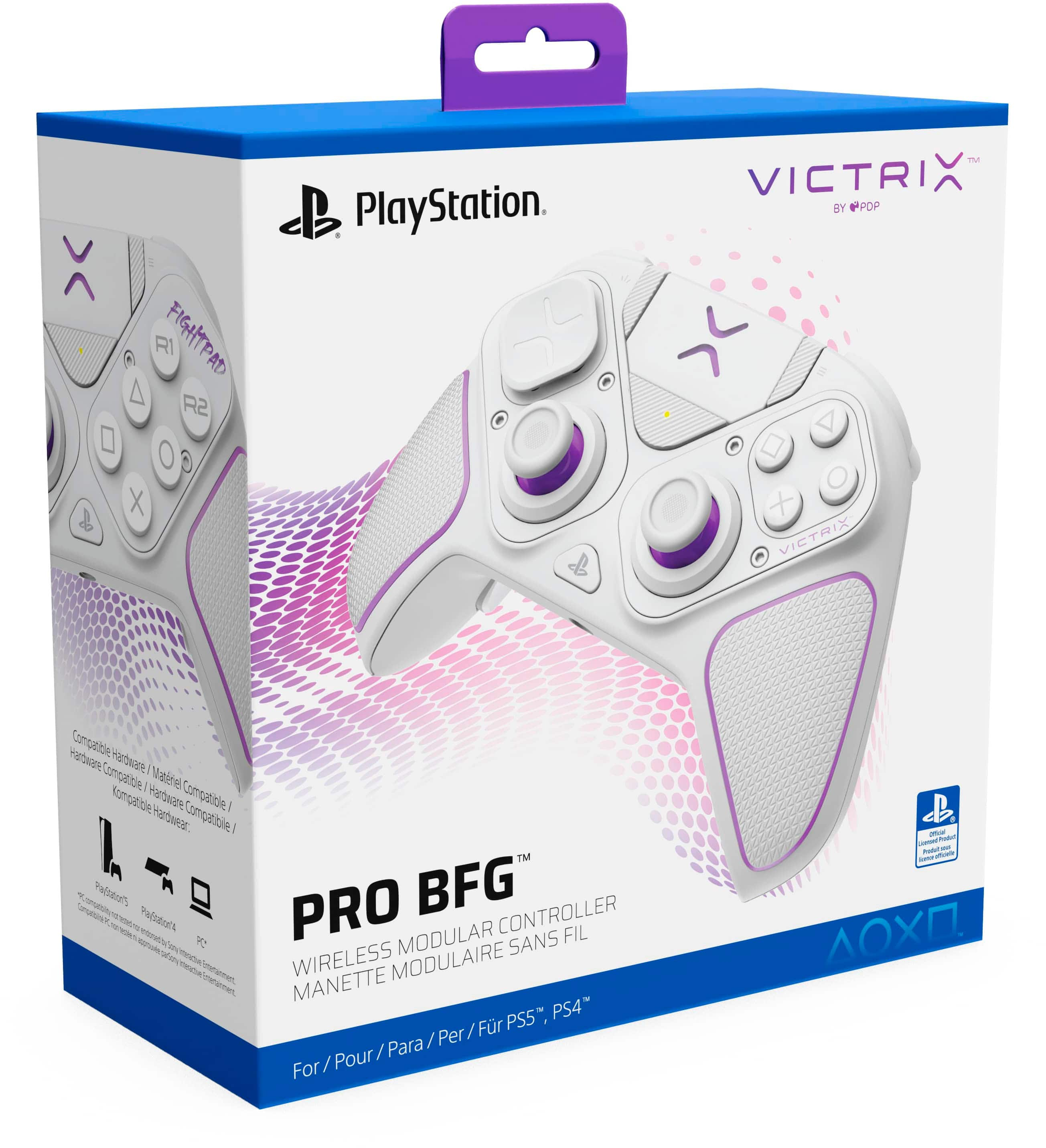  PDP Victrix Pro BFG Wireless Gaming Controller for Playstation  5 / PS5, PS4, PC, Modular Gamepad, Remappable Buttons, Customizable  Triggers/Paddles/D-Pad, PC App White : Everything Else