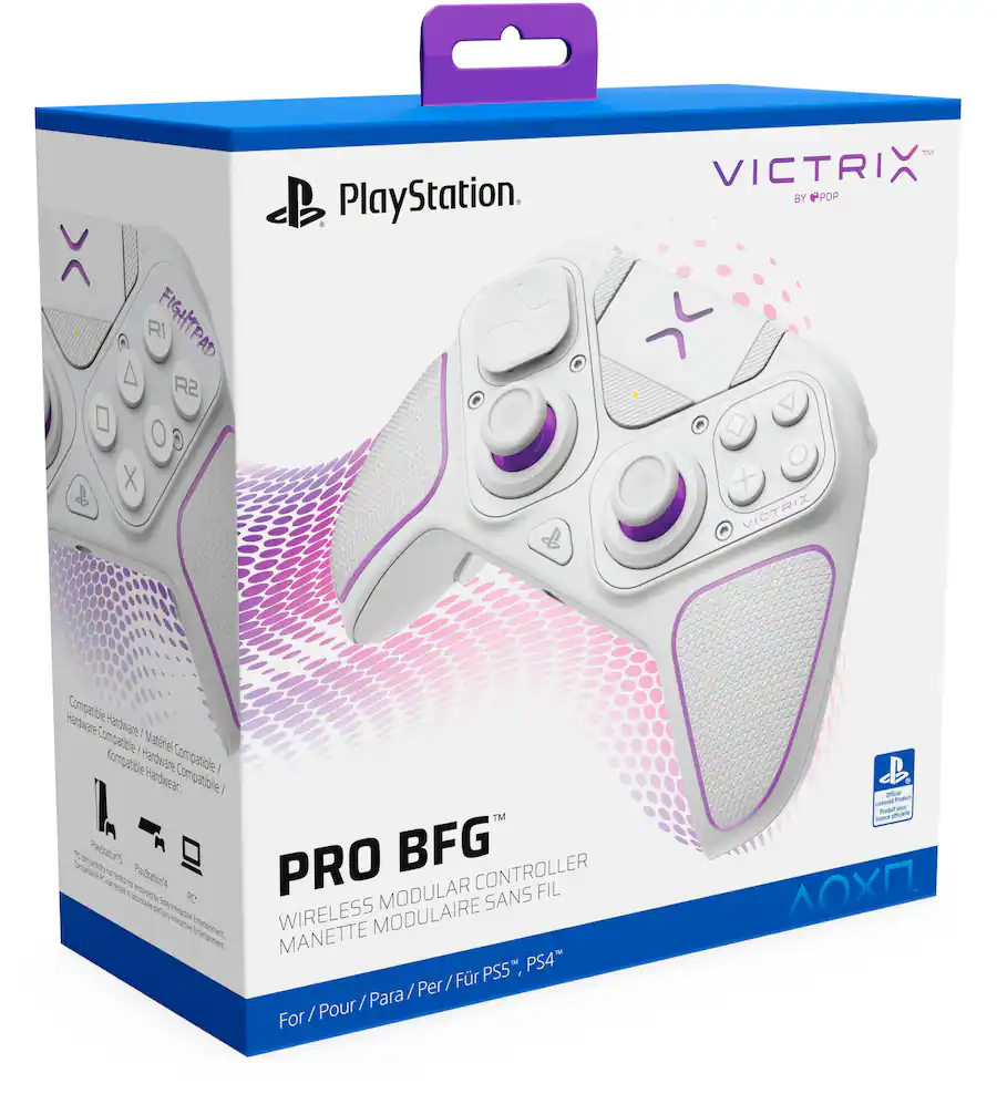 Vctrix Controller PDP Victrix Pro BFG Wireless Controller for PS5, PS4, and PC, Sony 3D ...