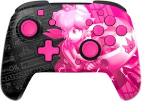 PDP - REMATCH GLOW Wireless Controller For Nintendo Switch, Nintendo Switch - OLED Model - Grand Prix Peach - Front_Zoom