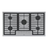 Bosch - 500 Series 36" Built-In Gas Cooktop with 5 burners - Stainless Steel - Front_Zoom