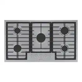 Bosch - 500 Series 36" Built-In Gas Cooktop with 5 burners - Stainless Steel