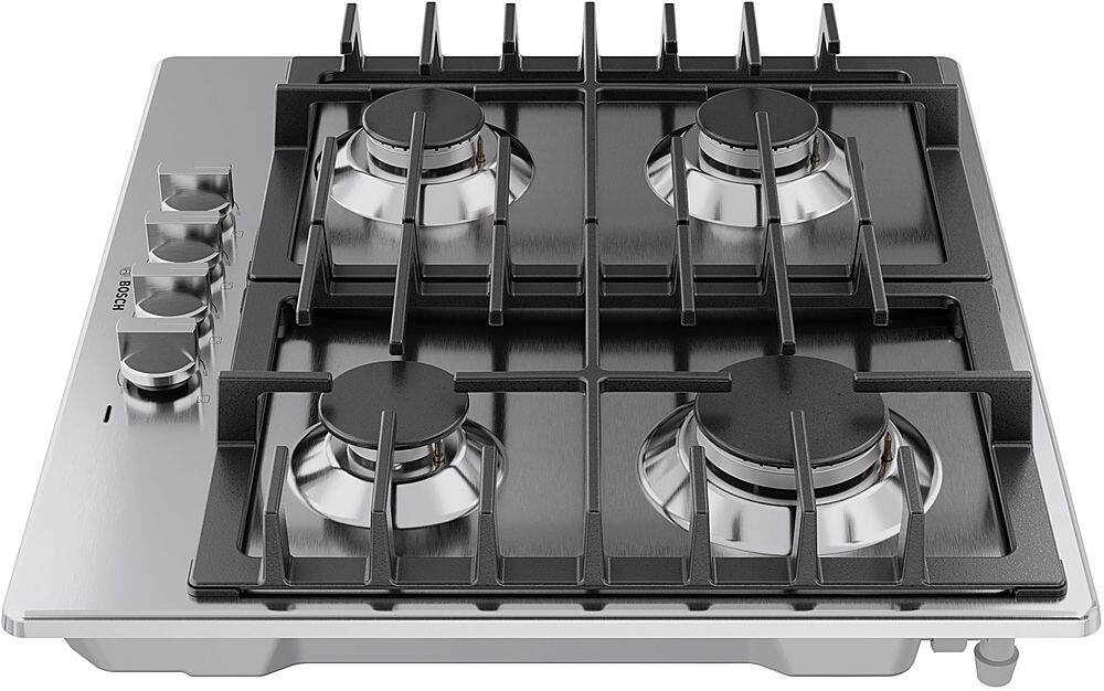 Alt View 11. Bosch - 500 Series 24" Built-In Gas Cooktop with 4 burners - Stainless Steel.