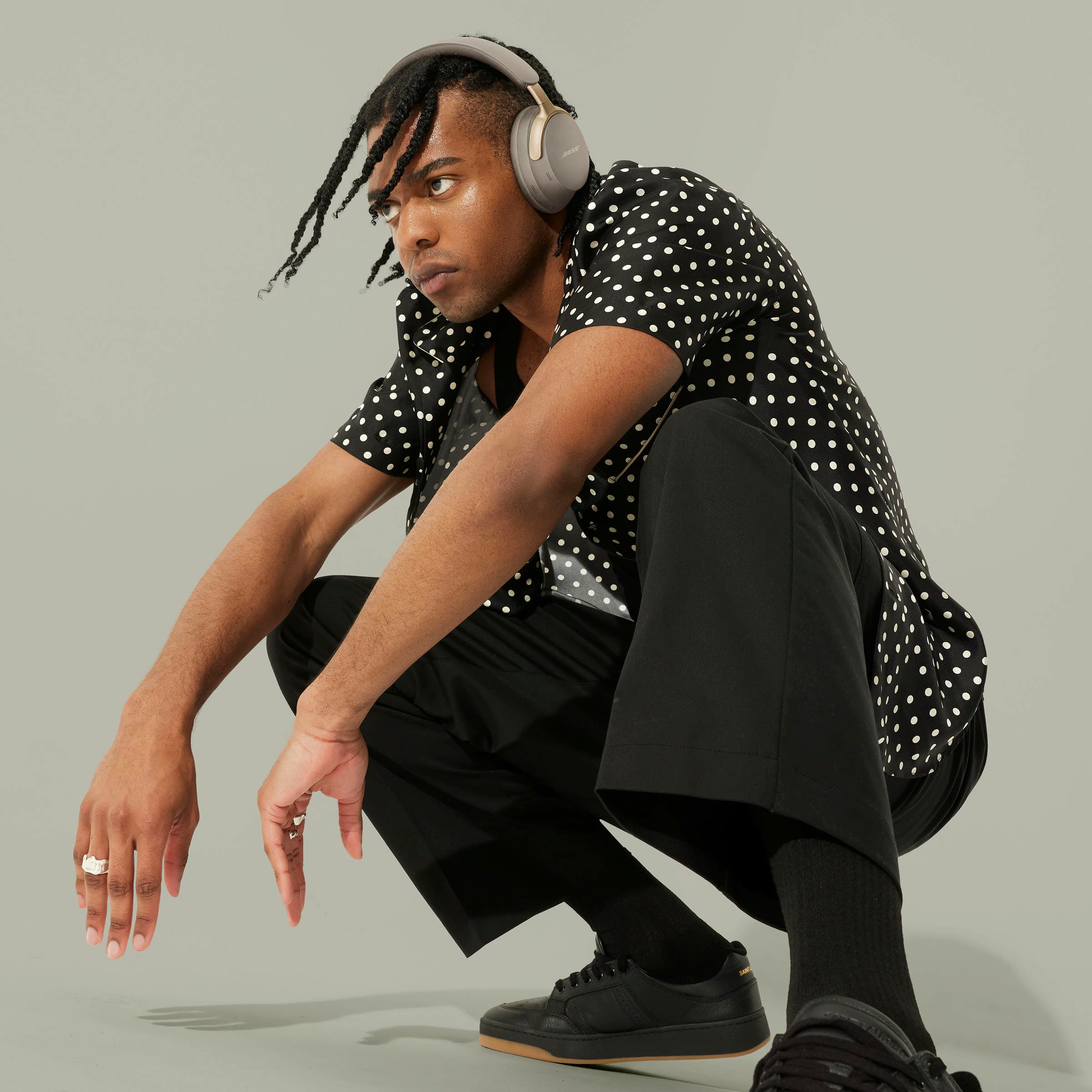 Alt View 14. Bose - QuietComfort Ultra Wireless Noise Cancelling Over-the-Ear Headphones - Sandstone.