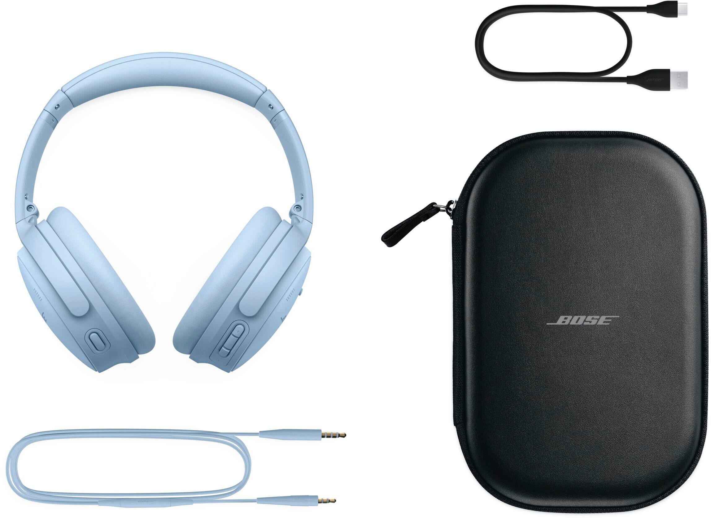 Alt View 14. Bose - QuietComfort Wireless Noise Cancelling Over-the-Ear Headphones - Moonstone Blue.