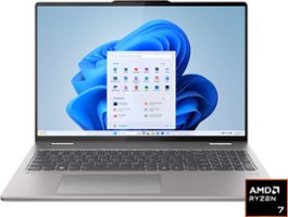 Lenovo - Yoga 7 2-in-1 16" 2K Touchscreen Laptop - AMD Ryzen 7 8840HS with 16GB Memory - 1TB SSD - Artic Grey - Front_Zoom