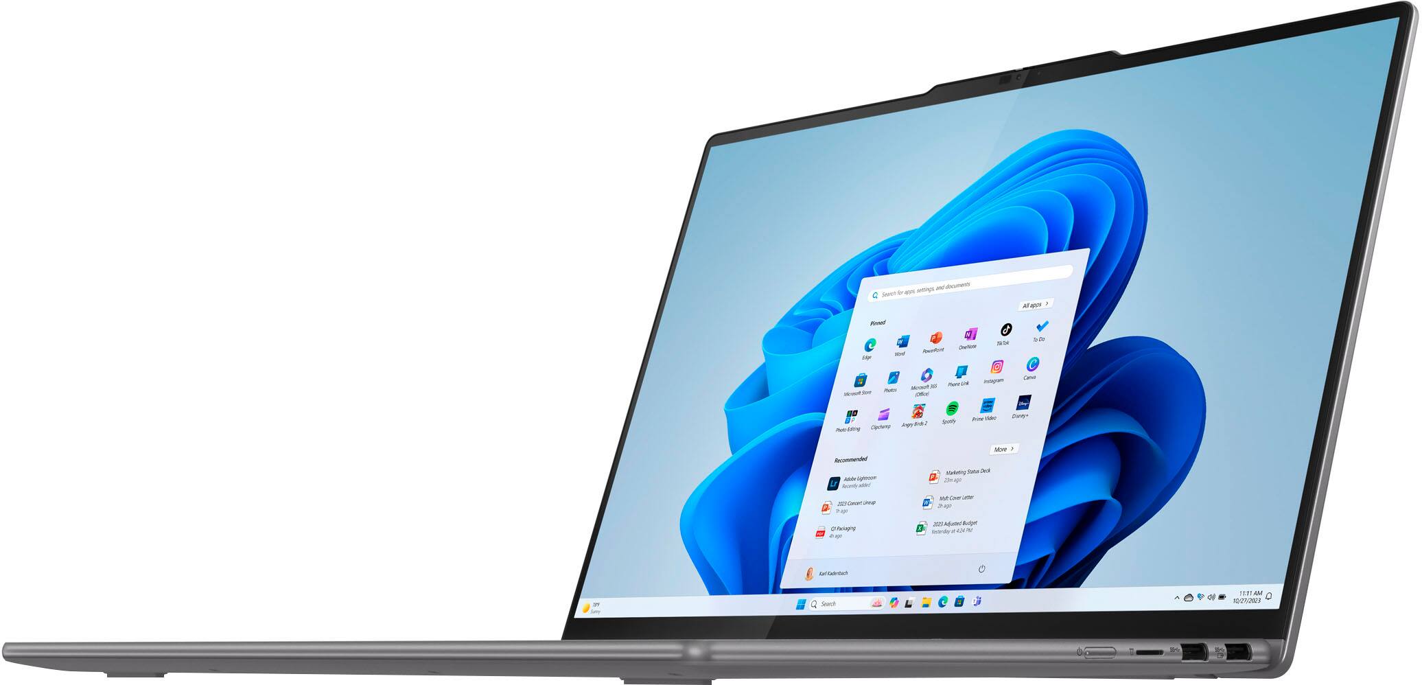 Alt View 12. Lenovo - Yoga 7 2-in-1 16" 2K Touchscreen Laptop - AMD Ryzen 7 8840HS with 16GB Memory - 1TB SSD - Artic Grey.