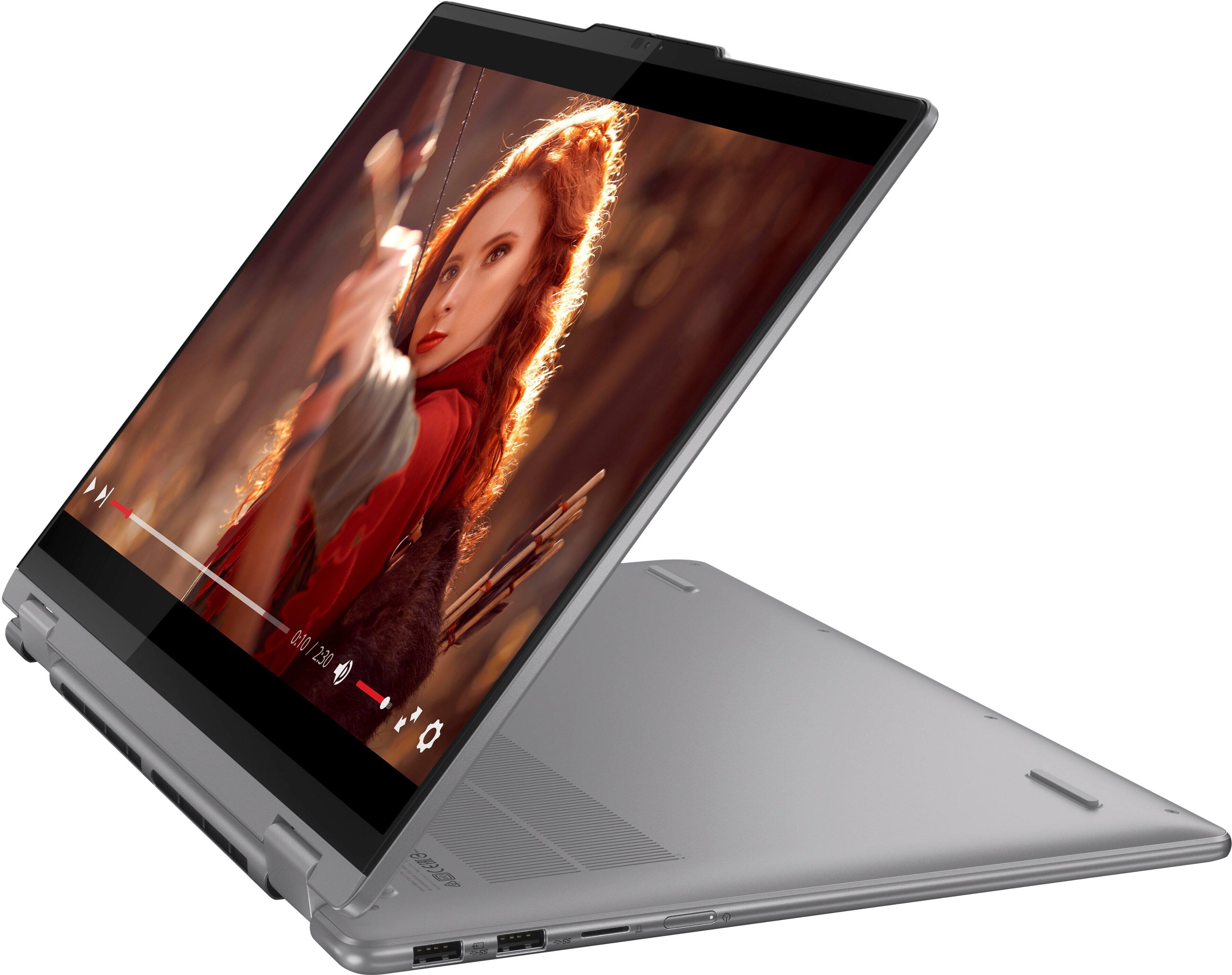 Alt View 18. Lenovo - Yoga 7 2-in-1 16" 2K Touchscreen Laptop - AMD Ryzen 7 8840HS with 16GB Memory - 1TB SSD - Artic Grey.