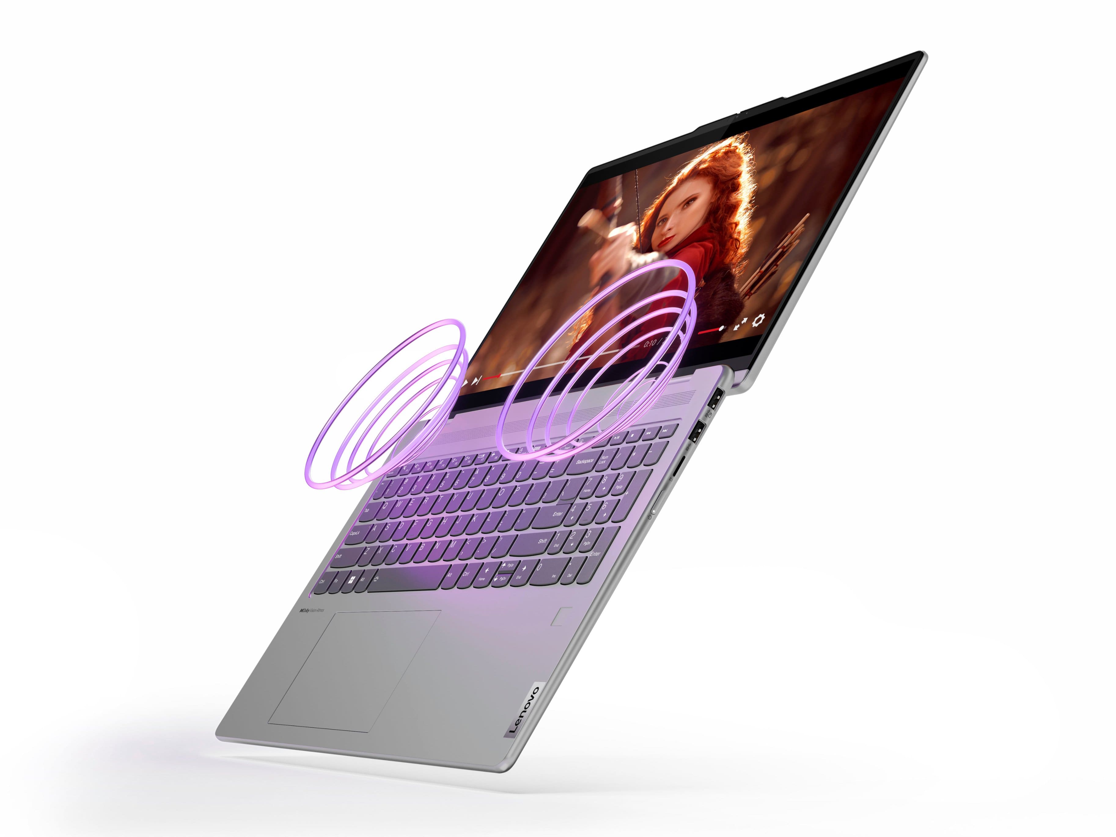 Alt View 4. Lenovo - Yoga 7 2-in-1 16" 2K Touchscreen Laptop - AMD Ryzen 7 8840HS with 16GB Memory - 1TB SSD - Artic Grey.