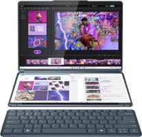 Lenovo - Yoga Book 9i 2-in-1 13.3" 2.8K Dual Screen OLED Touchscreen Laptop - Intel Core Ultra 7 155U with 16GB Memory - 1TB SSD - Tidal Teal - Front_Zoom