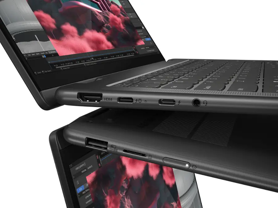 Alt View 20. Lenovo - Yoga 7i 2-in-1 14" 2K Touchscreen Laptop - Intel Core Ultra 7 155U with 16GB Memory - 1TB SSD - Storm Grey.