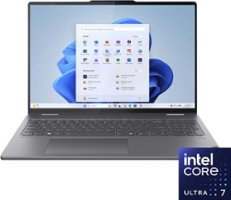 Lenovo - Yoga 7i 2-in-1 16" 2K Touchscreen Laptop - Intel Core Ultra 7 155U with 16GB Memory - 1TB SSD - Storm Grey - Front_Zoom