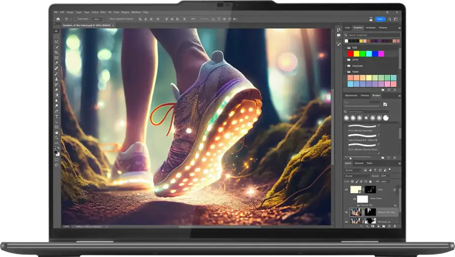 Alt View 3. Lenovo - Yoga 7i 2-in-1 16" 2K Touchscreen Laptop - Intel Core Ultra 7 155U with 16GB Memory - 1TB SSD - Storm Grey.