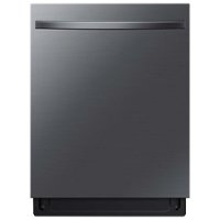 Samsung - Open Box AutoRelease Smart Built-In Dishwasher with StormWash+, 42dBA - Black Stainless Steel - Front_Zoom