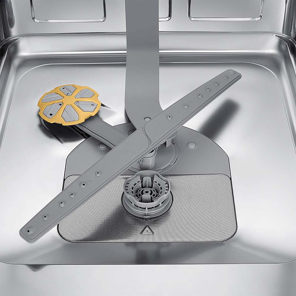 Alt View 18. Samsung - Open Box AutoRelease Smart Built-In Dishwasher with StormWash, 46 dBA - Fingerprint Resistant Matte Black Steel.