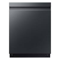 Samsung - Open Box AutoRelease Smart Built-In Dishwasher with StormWash, 46 dBA - Fingerprint Resistant Matte Black - Front_Zoom