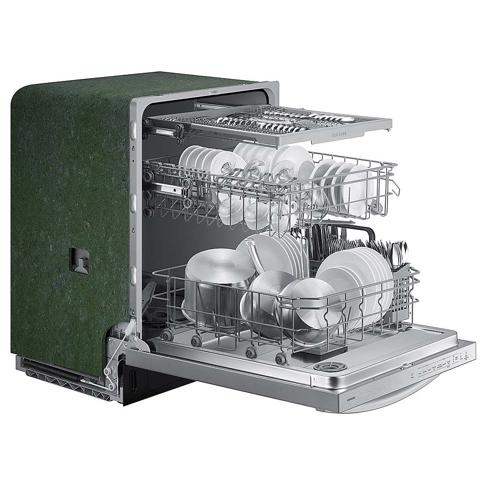 Alt View 16. Samsung - Open Box AutoRelease Built-in Dishwasher Fingerprint Resistant with 3rd Rack, 51dBA - Stainless Steel.