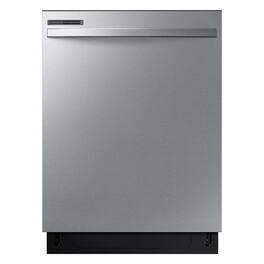Samsung - Open Box 24” Top Control Built-In Dishwasher with Height-Adjustable Rack, 53 dBA - Stainless Steel