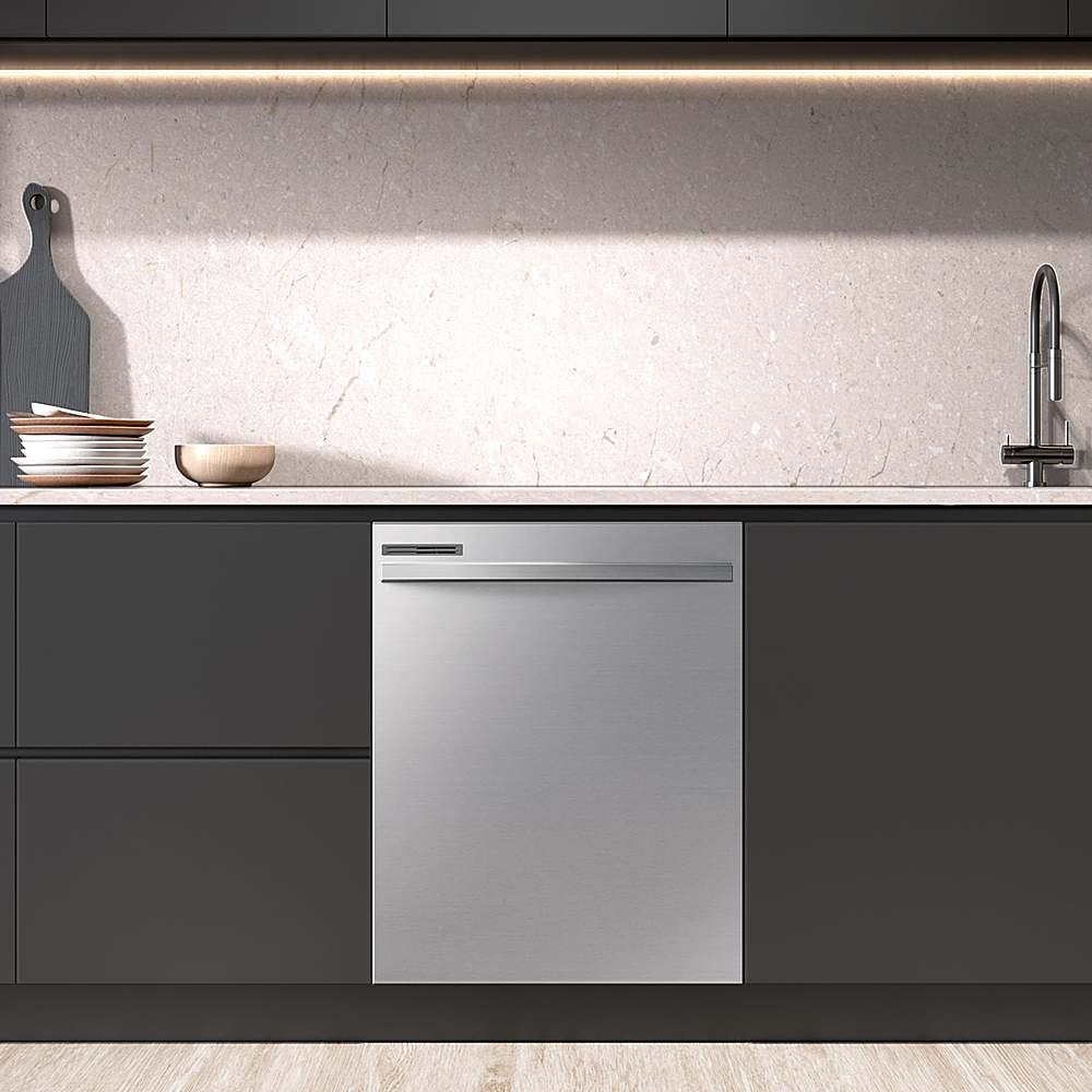 Alt View 11. Samsung - Open Box 24” Top Control Built-In Dishwasher with Height-Adjustable Rack, 53 dBA - Stainless Steel.